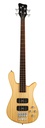 Warwick RockBass Natural Transparent Streamer Standard 4 String Bass