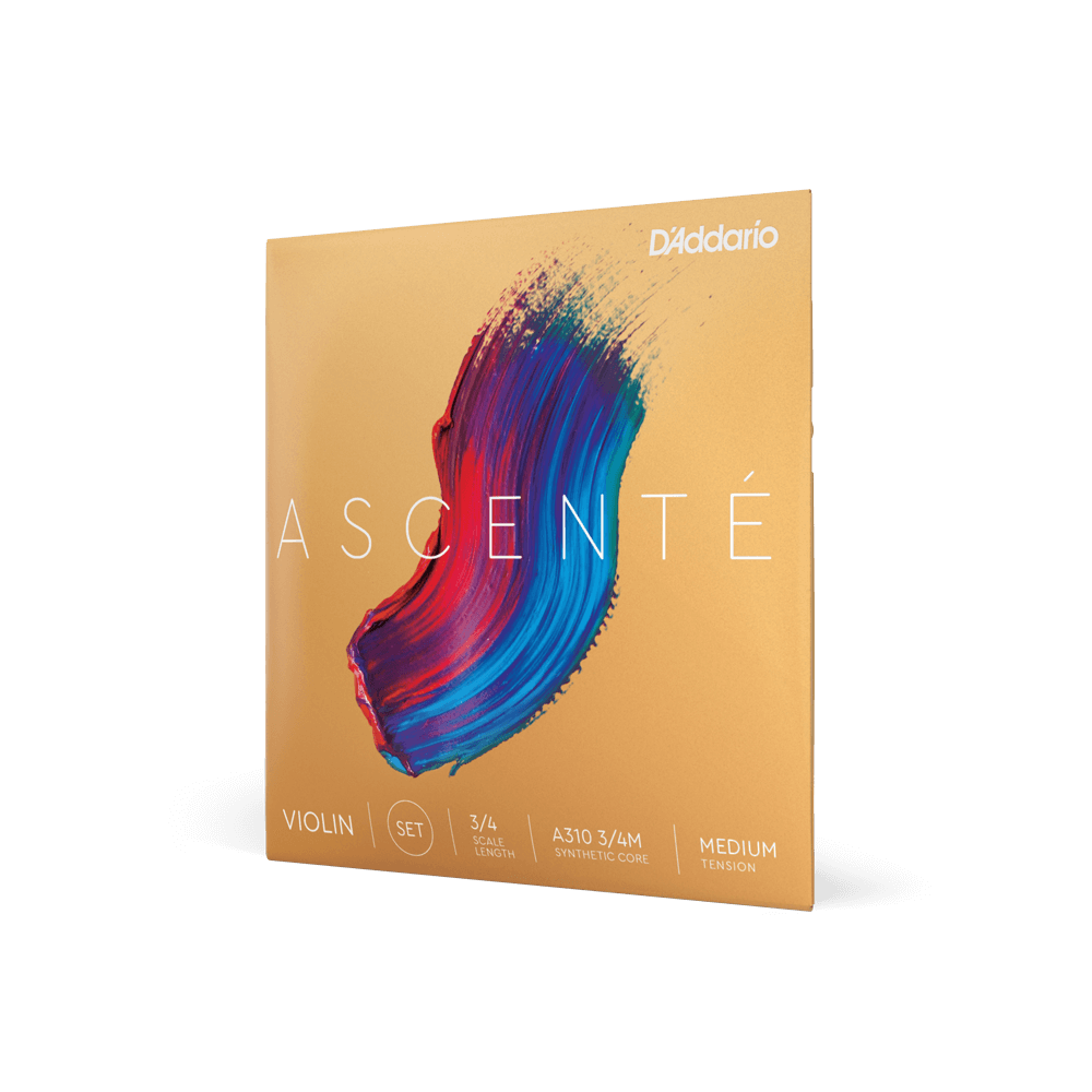 D'Addario Ascenté Violin Strings 3/4 Scale, Medium Tension