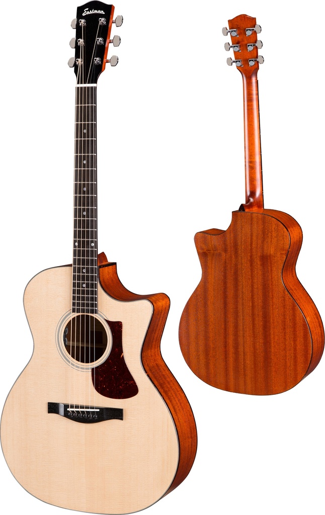 Eastman AC122 Grand Auditorium Acoustic-Electric Guitar Natural -  Sitka Spruce/Sapele