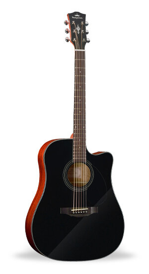 Kepma D3-130BK Matte Black Dreadnought Guitar
