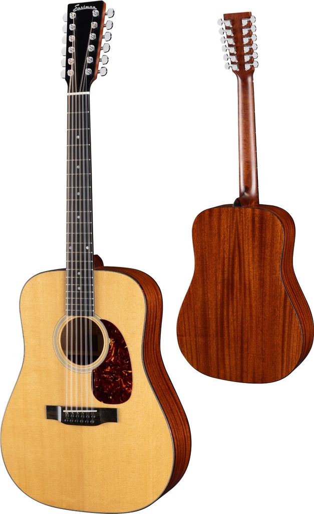 Eastman E1 Deluxe 12-String Dreadnought Acoustic Guitar Natural - Sitka Spruce/Sapele