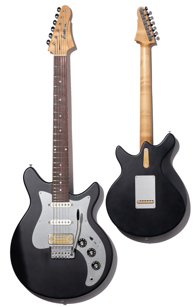 Eastman Fullertone DC'62 Solid-Body Electric Guitar Moss Black - Roasted Black Limba