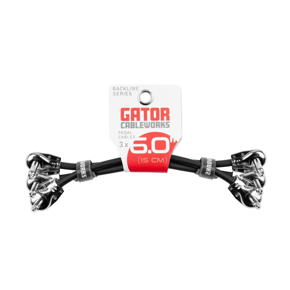 Gator 3-Pack of 6 Inch Angled to Angled Patch Cables