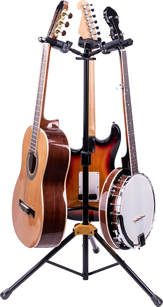Hercules Universal AutoGrip Tri Guitar Stand with Foldable Backrest