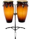 Meinl 11"&12" Headliner Conga Set Vintage Sunburst - Tripod Stand