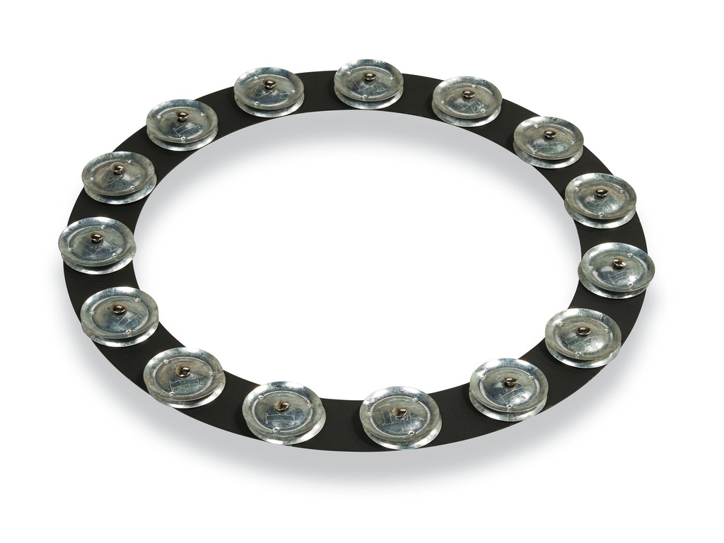 LP 14" Black Sand Tambo-Ring with Galvanized Steel Jingles