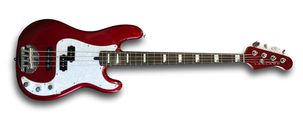 Lakland Skyline Series 44-64 PJ Bass Guitar Candy Apple Red
