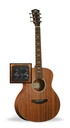 Kepma Club M2-131AWN Mini 36" Acoustic-Electric Guitar Matte Walnut - AcoustiFex
