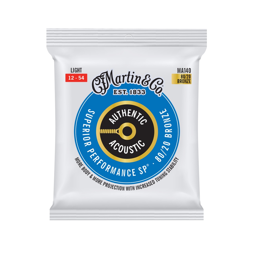 Martin Authentic Acoustic SP Guitar Strings 80/20 Bronze-Light
