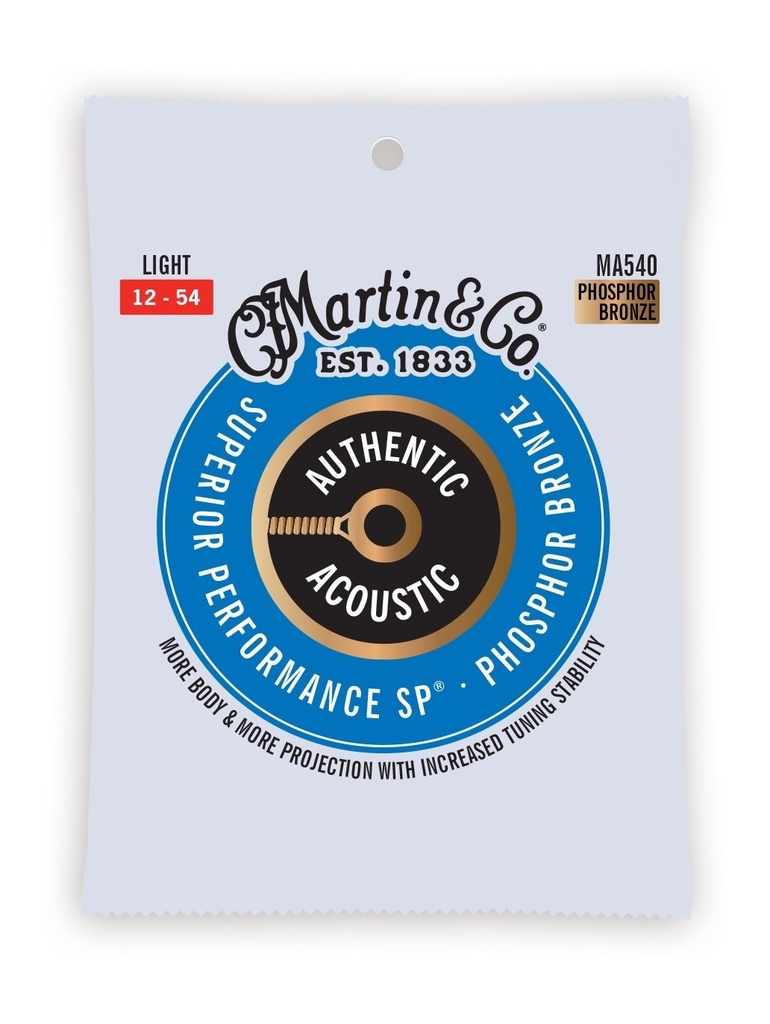 Martin Authentic Acoustic SP Guitar Strings Phosphor Bronze-Extra Light