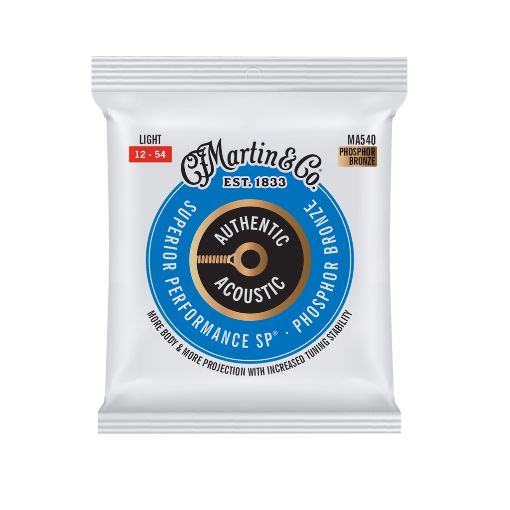 Martin Authentic Acoustic SP Guitar Strings Phosphor Bronze-Light