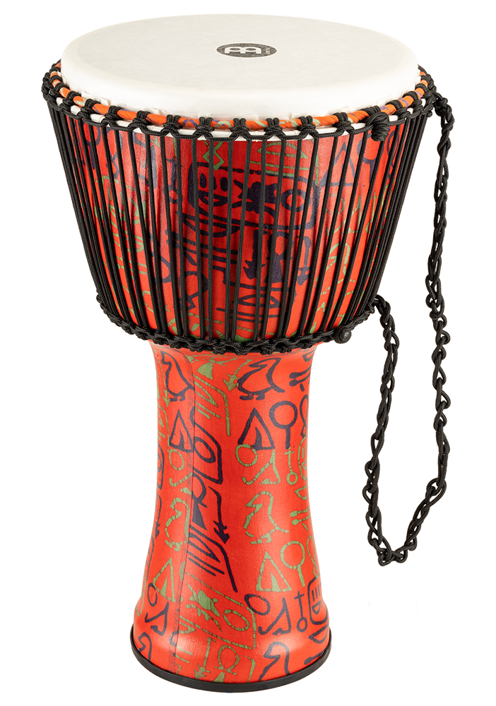 Meinl 14" Rope Tuned Travel Djembe Pharaoh Script