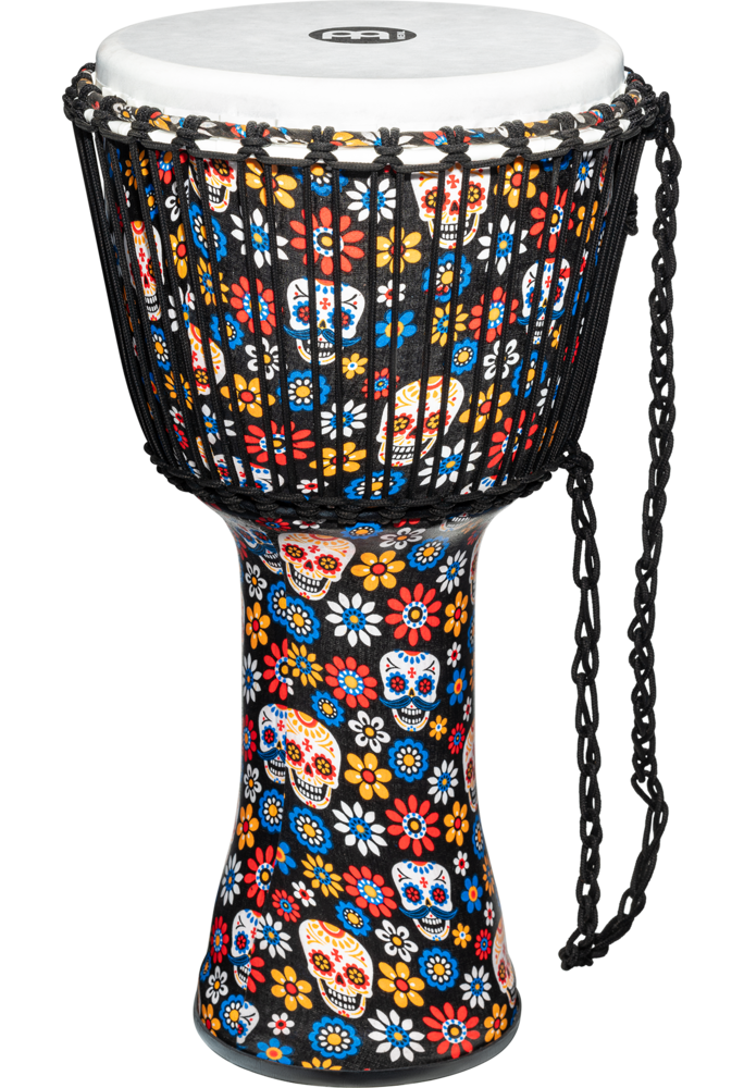 Meinl 12" Rope Tuned Travel Djembe Day of the Dead