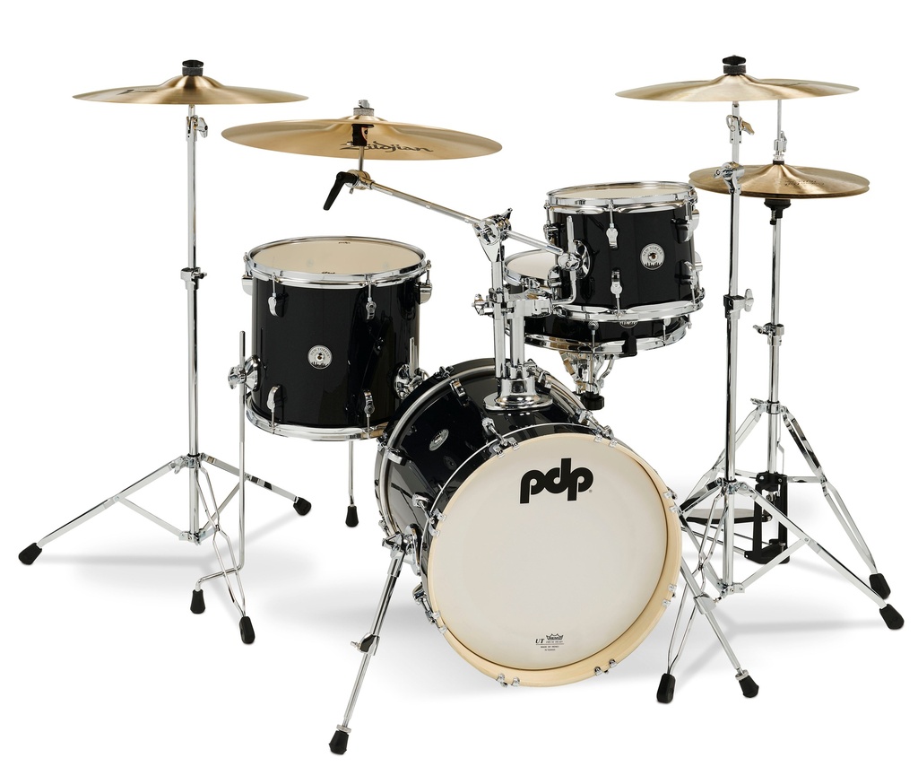 PDP New Yorker 4-Piece 16|13|10|14S Poplar Shell Pack - Black Onyx Sparkle