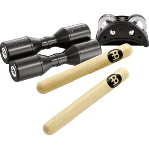 Meinl Percussion Pack: Cl1HW, SH4BK, CFJS2S-Black