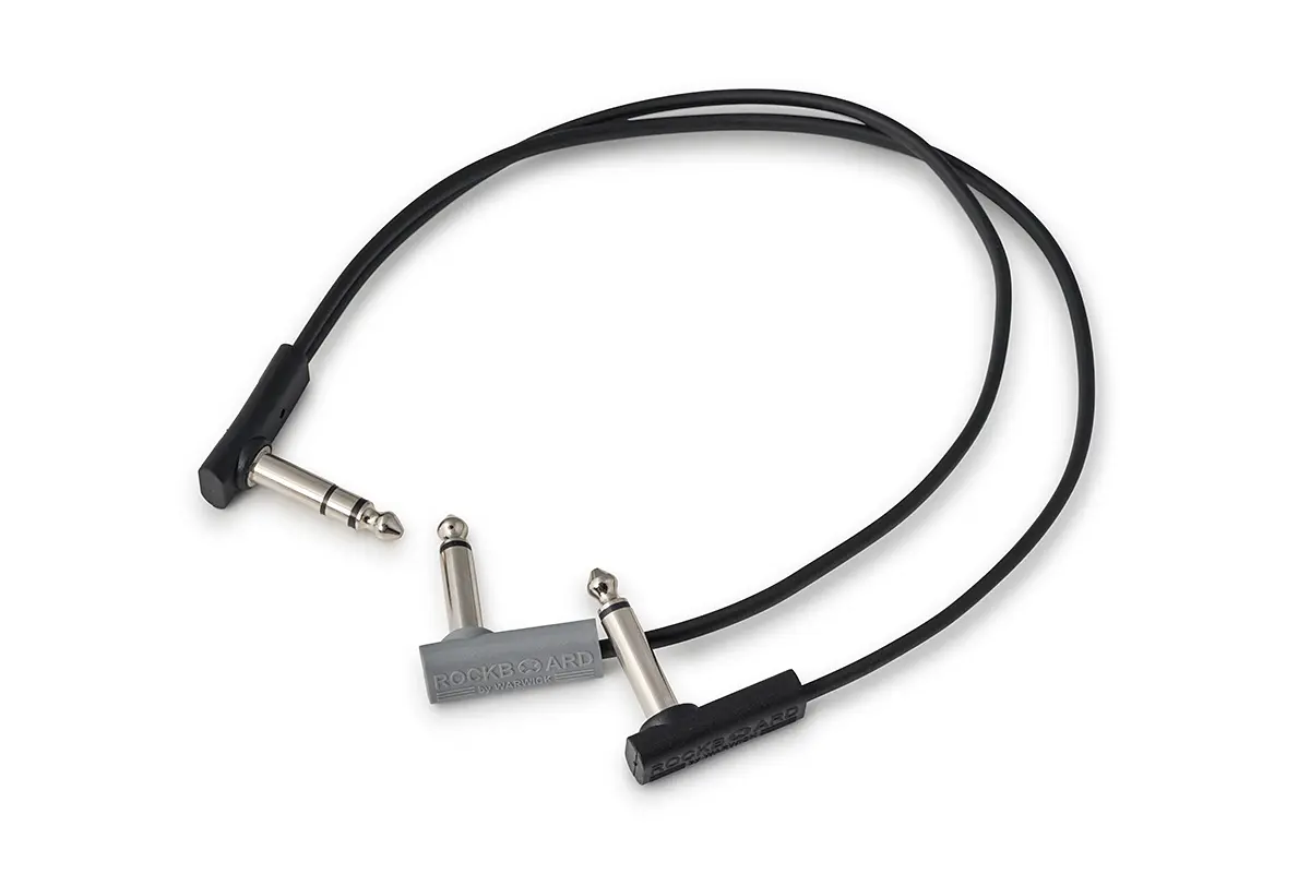 RockBoard Flat Patch Y Splitter Cable 30 Black