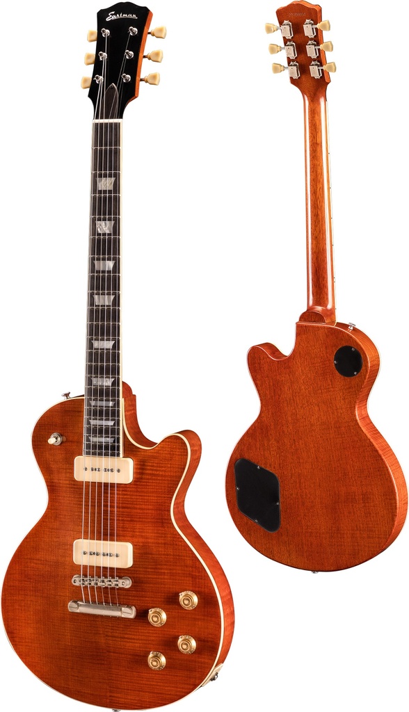 Eastman SB56 Truetone Varnish Solid-Body Electric Guitar Amber - Carved Maple/Okoume