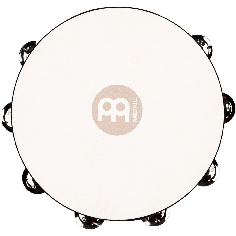 Meinl 10" Headed Wood 2 Row Tambourine - Steel