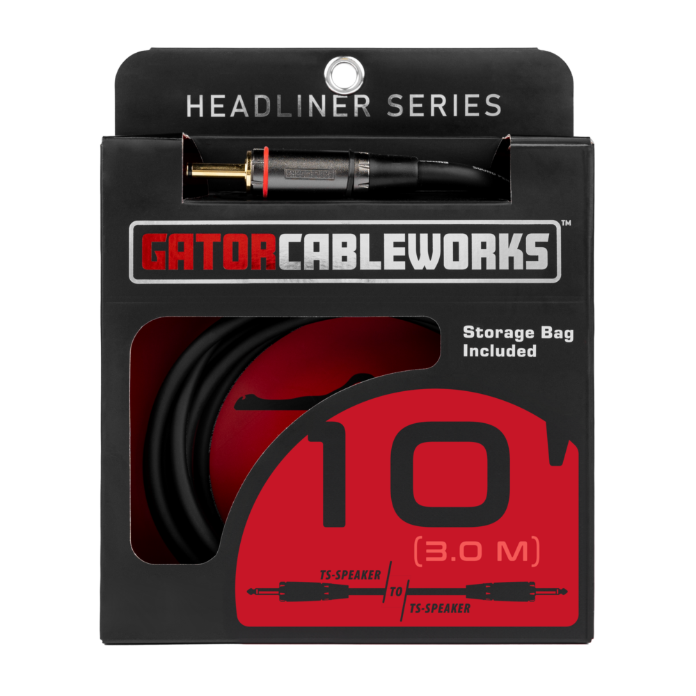 Gator Headliner 10 Foot Straight to Straight Speaker Cable