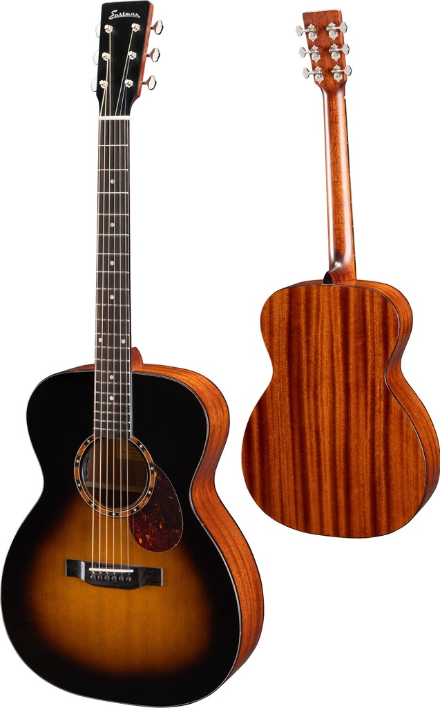 Eastman E2 Deluxe OM Acoustic Guitar Sunburst - Cedar/Sapele