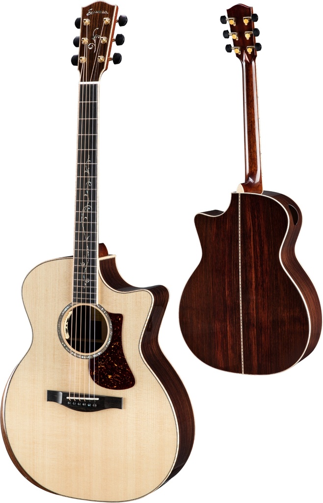 Eastman AC822 Fan Fret Grand Auditorium Acoustic-Electric Guitar Natural - Engelmann Spruce/Rosewood