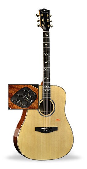 Kepma D1-130A Dreadnought Acoustic-Electric Guitar
