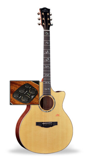 Kepma GA1-130A Grand Auditorium Acoustic-Electric Guitar