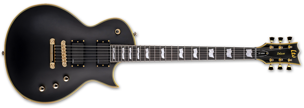 ESP LTD EC-1000 Vintage Black Electric Guitar - EMG