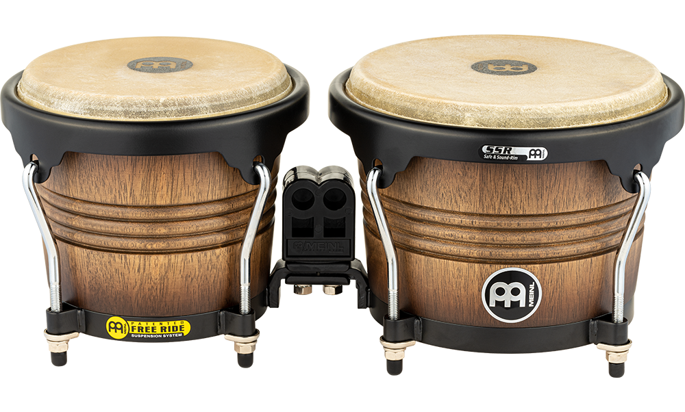 Meinl Marathon Series Wood Bongos - Antique Tobacco Burst Matte