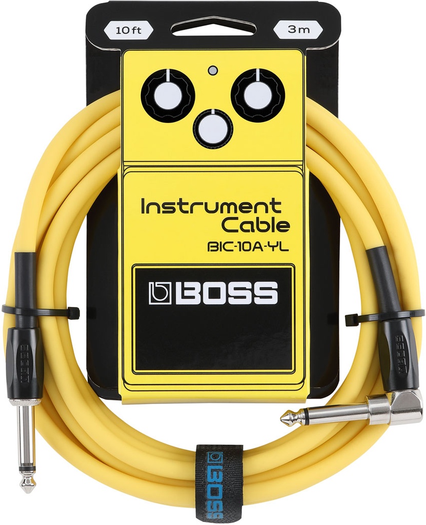 Boss BIC-10A 10 ft Instrument Cable - Yellow