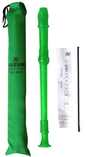 Suzuki 3-Piece English Recorder - Green