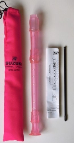 Suzuki 3-Piece English Recorder - Pink