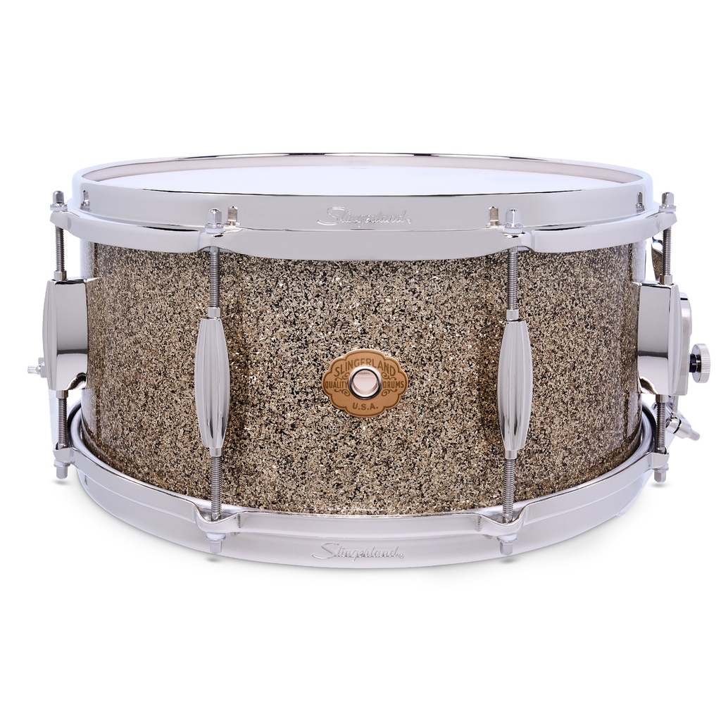 Slingerland Radio King Solid Maple Snare 6.5x14 - Gold Glass