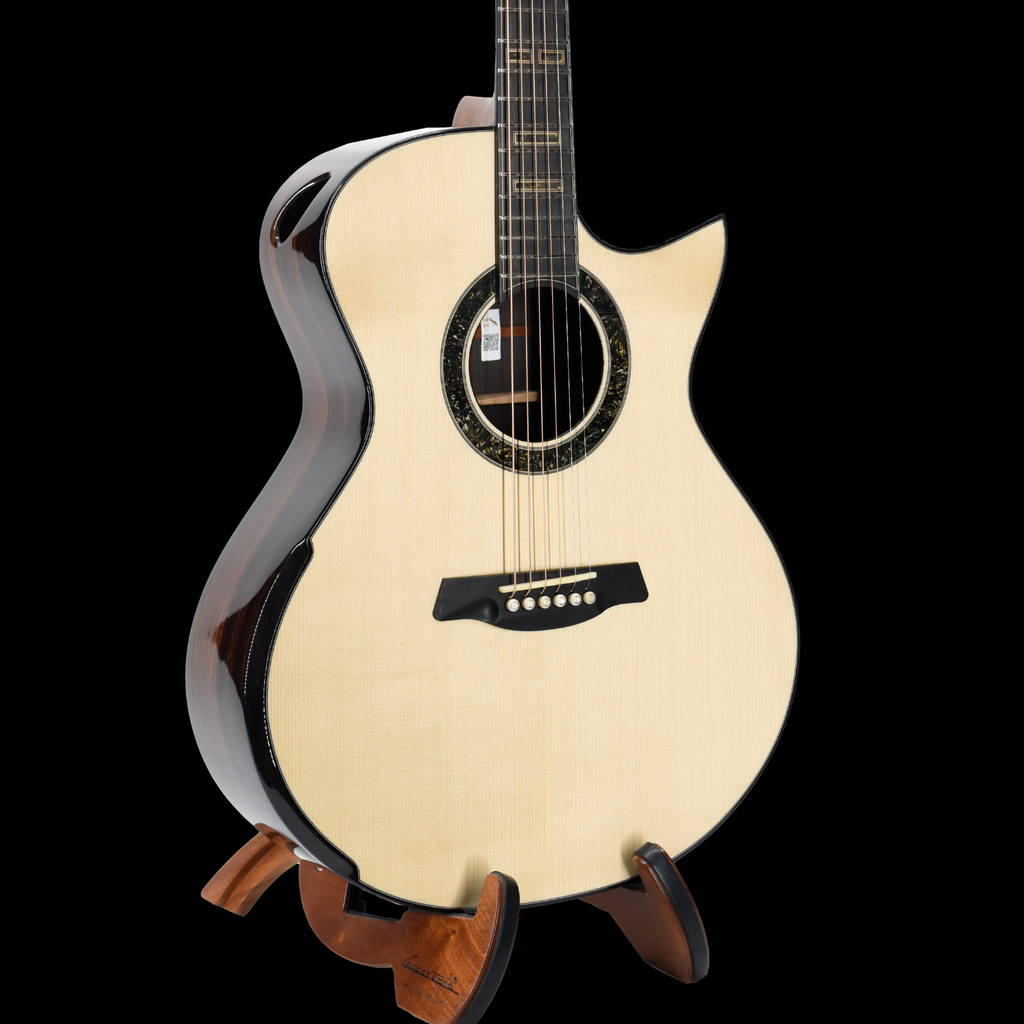 Hozen Gold Label OM Moon Spruce - Indian Rosewood