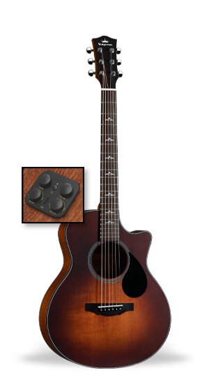 Kepma FC Mini Sitka Spruce Mahogany Sunburst - Acoustifex