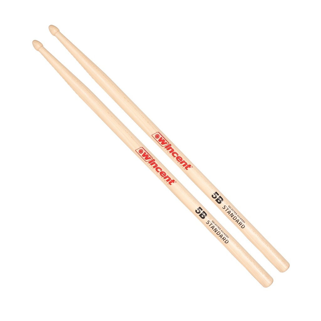 Wincent 5B Hickory Standard Taper Drumsticks