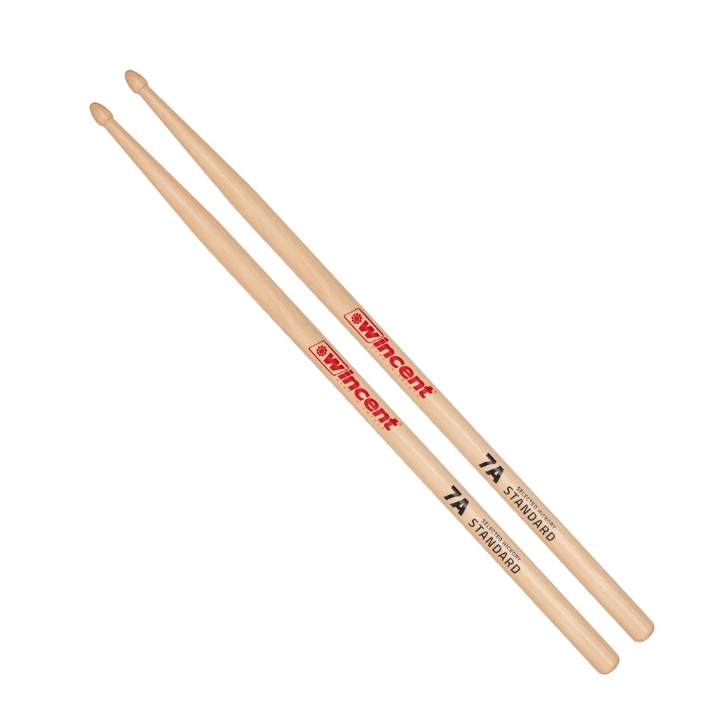 Wincent 7A Hickory Standard Taper Drumsticks