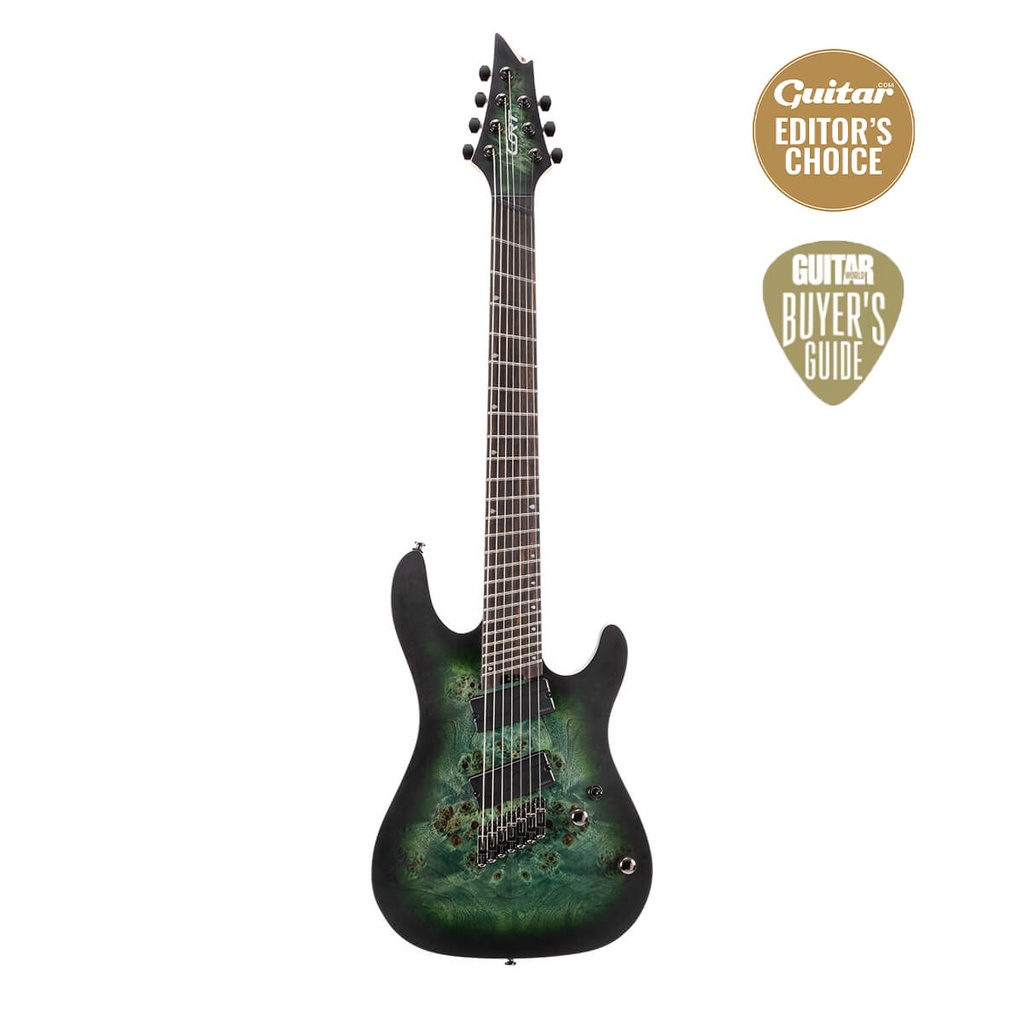 Cort KX307 Multi-Scale 7-String Electric Guitar - Open Pore Mahogany