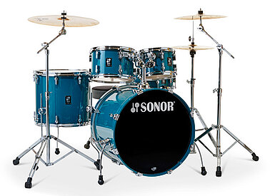 [AQ1-STUDIOWMCCB-KIT] Sonor AQ1 Studio 5pc Birch Drum Set Caribbean Blue 20-KIT