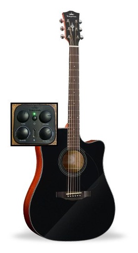 [D3-130ABK] Kepma D3-130ABK Matte Black Dreadnought Guitar