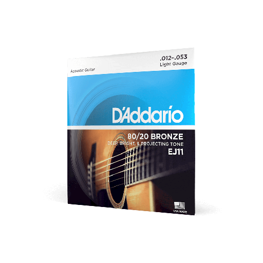 [EJ11] D'Addario EJ11 Acoustic Guitar Strings - 80/20 Bronze, Light