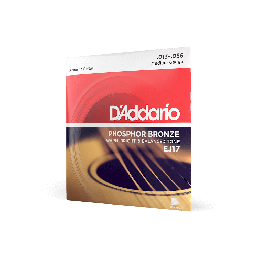 [EJ17] D'Addario EJ17 Acoustic Guitar Strings - Phosphor Bronze, Medium