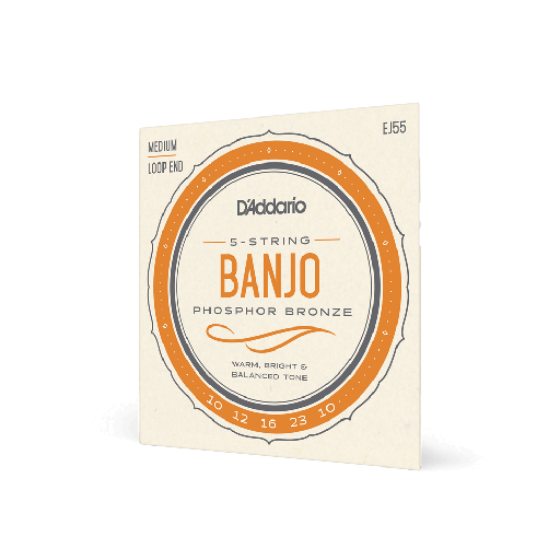[EJ55] D'Addario EJ55 Banjo Strings - Phosphor Bronze, Medium