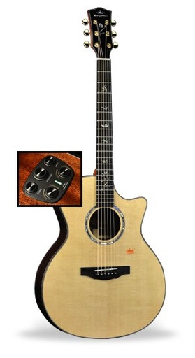 [GA1-120A] Kepma Elite GA1-120A All-Solid Grand Auditorium Acoustic-Electric Guitar Natural - AcoustiFex