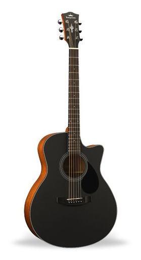 [GA3-130ABK] Kepma GA3-130ABK Black Matte Grand Auditorium Guitar