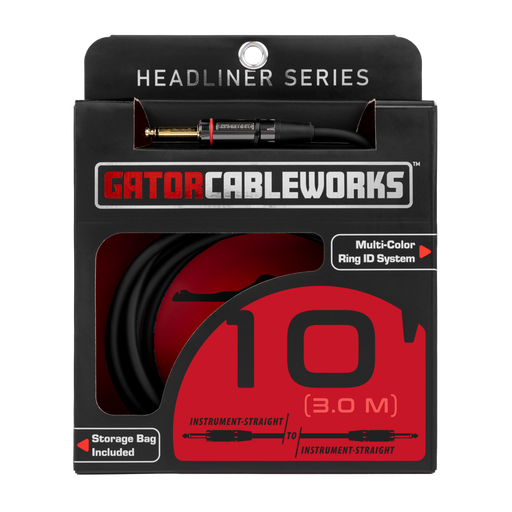 [GCWH-INS-10] Gator Headliner 10 Foot Straight to Straight Instrument Cable