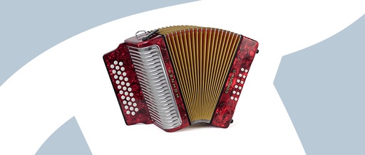 [3523FR] Hohner Accordion Corona II Classic FBbEb - Pearl Red
