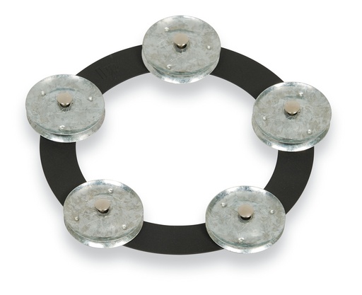 [LP3806BGA] LP 6" Black Sand Tambo-Ring with Galvanized Steel Jingle
