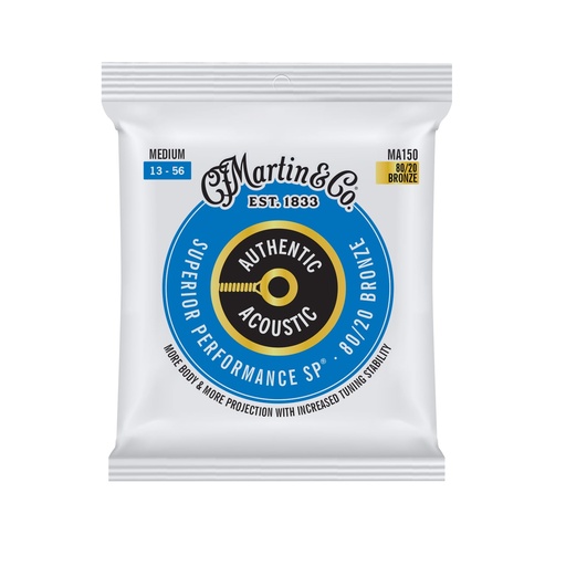 [MG-41Y18MA150] Martin Authentic Acoustic SP Guitar Strings 80/20 Bronze-Medium