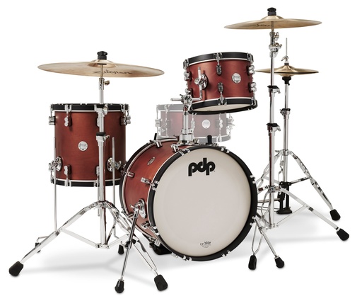 [PDCC1803OB-KIT] PDP Concept Maple 3-Piece 18|14|12 Classic Bop Shell Pack - Ox Blood with Ebony Hoops-KIT